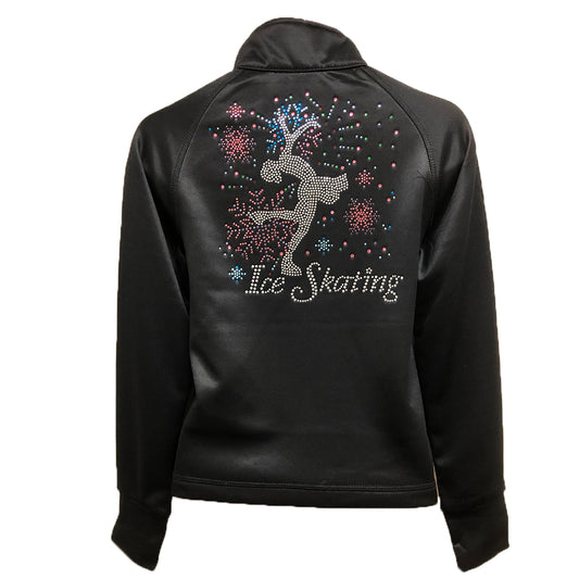 Black Plain Polar Fleece Skating Jacket Pink Skater