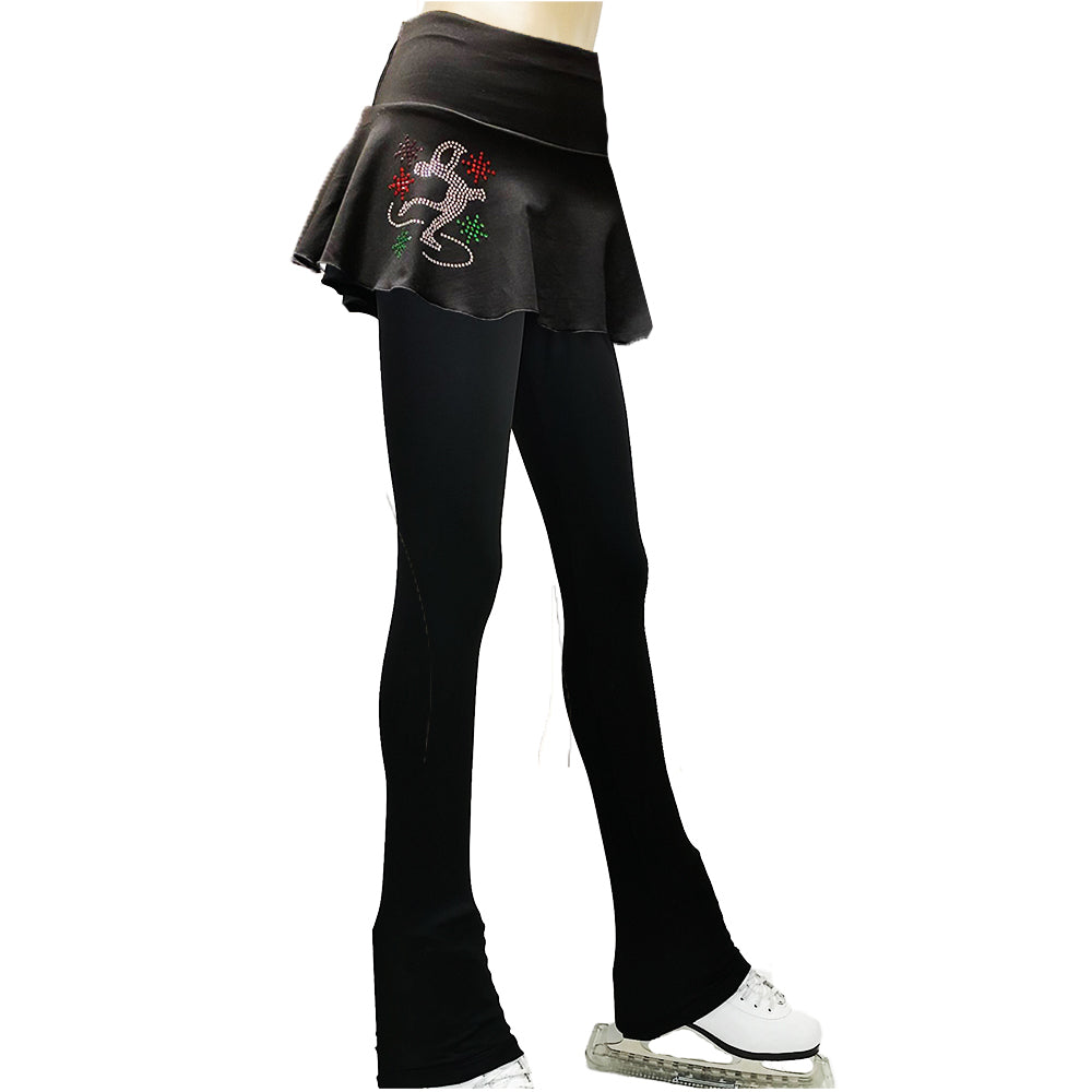 Ice Figure Skating Skirtpants With Skater - Warm Polartec - Secured ELASTIC cuff - Uni27