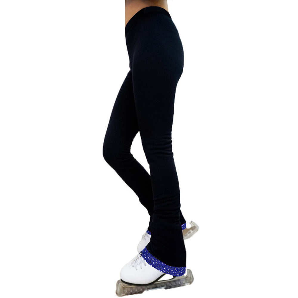 Ice Figure Skating Pants Polar Fleece - UGSP2 - Glitter CUFF