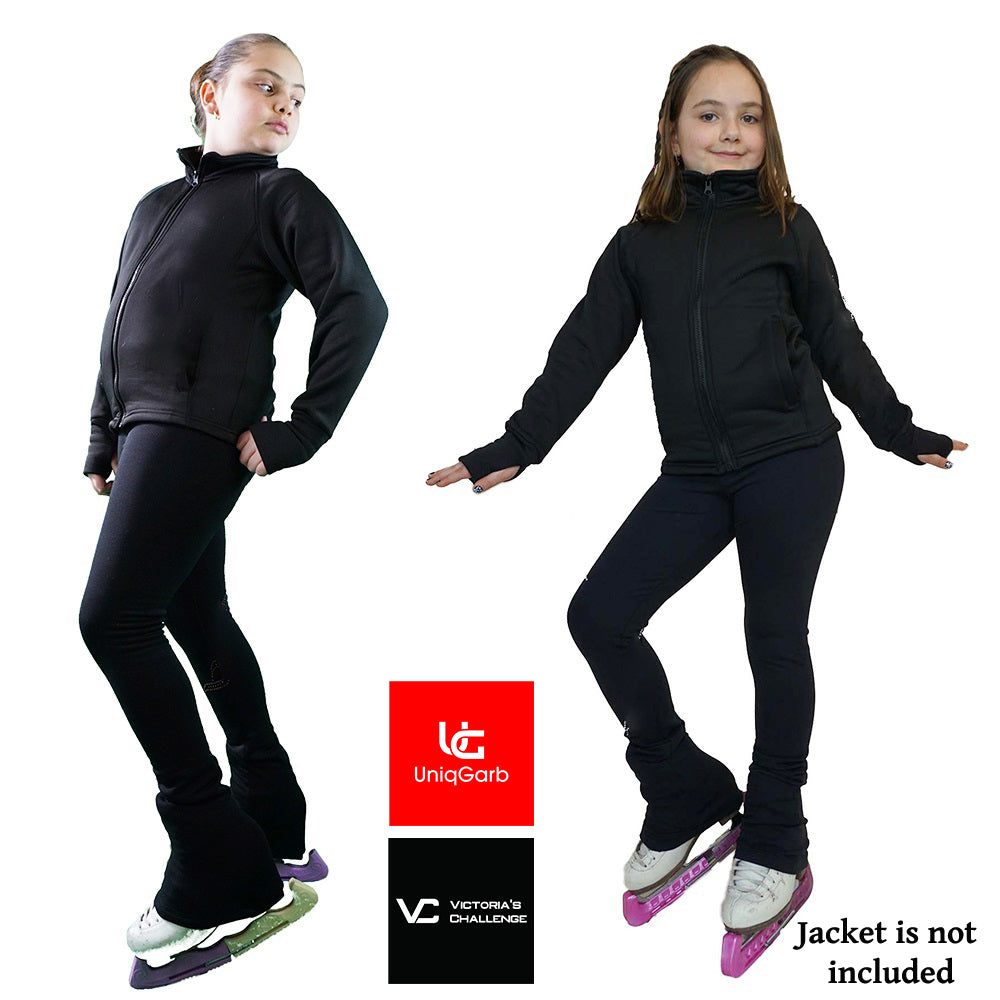 Ice Figure Skating Leggings Kids Polartec - USA - Legs SECURED with Elastic UGSP08