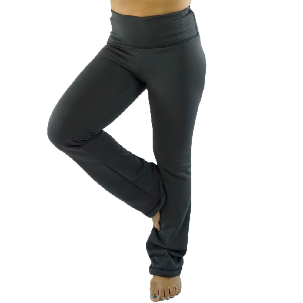 Outdoor Warm USA Polartec Boot Cut 29” – 39” Petite Tall Women Yoga Pants UG17 Gray