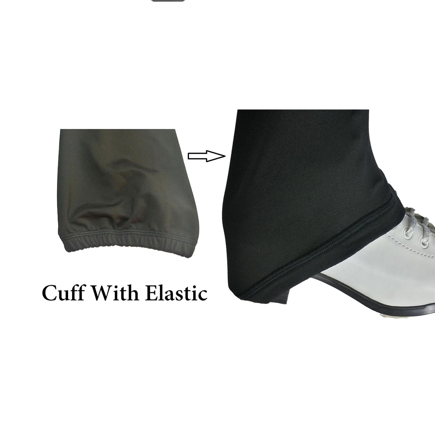 Ice Figure Skating Skirtpants - Warm Polartec - Secured ELASTIC cuff - Uni27